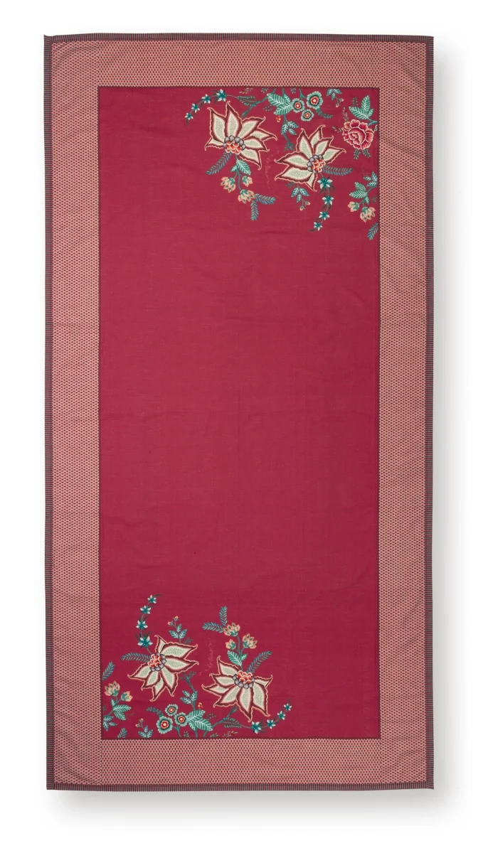 PIP STUDIO Flower Festival Tischdecke dark pink 150 x 300 cm
