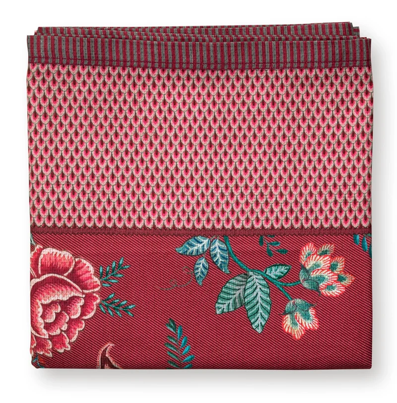 PIP STUDIO Flower Festival Tischdecke dark pink 150 x 300 cm