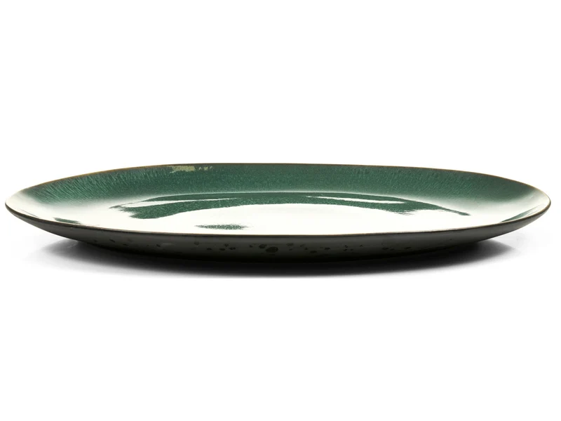 Bitz Servierplatte oval black/green 45 x 34 cm