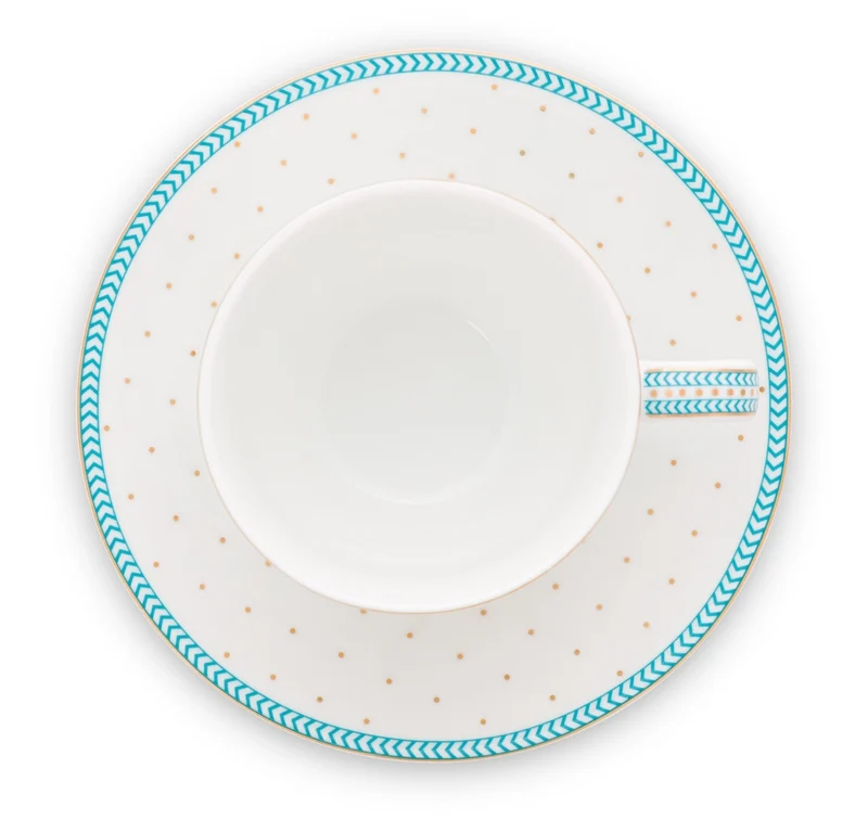 PIP STUDIO Jolie Dots Gold Espressotasse & Untertasse Set2
