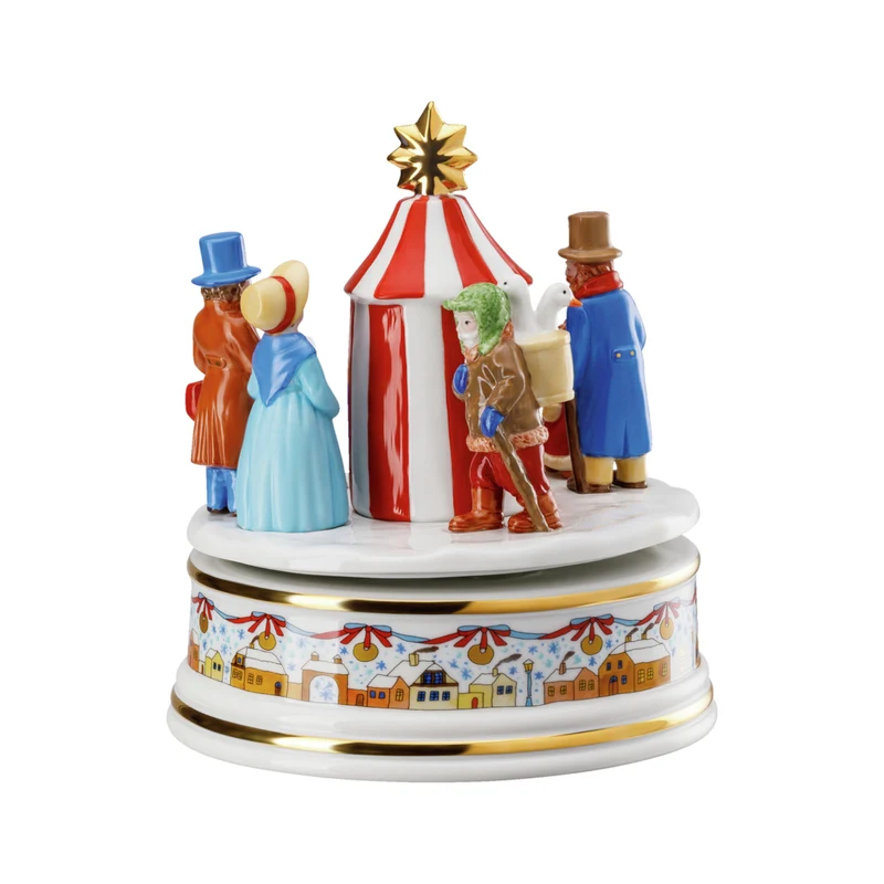 Hutschenreuther Weihnachtsmarkt Spieluhr gross