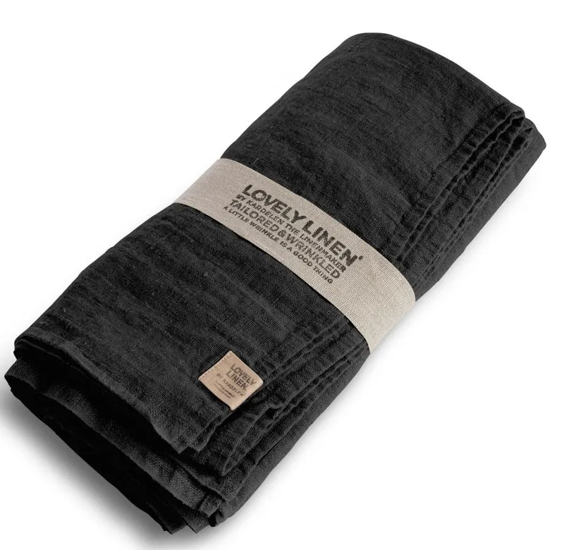 Lovely Linen Lovely Tischdecke Leinen dark grey 145 x 250 cm
