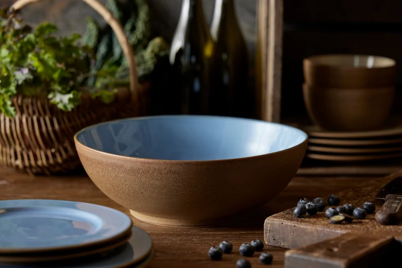 Bitz Salatbowl Wood/Ocean 24 cm