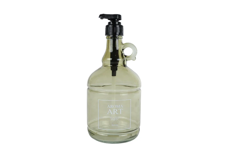 Seifenspender "Aroma Art Soap" 1500ml grün/schwarz Glas/Kunststoff