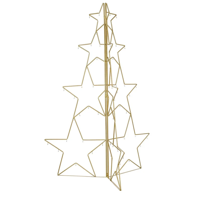 Weihnachtsbaumdekoration, faltbar, goldfarben - L128 x B128 x H171 cm