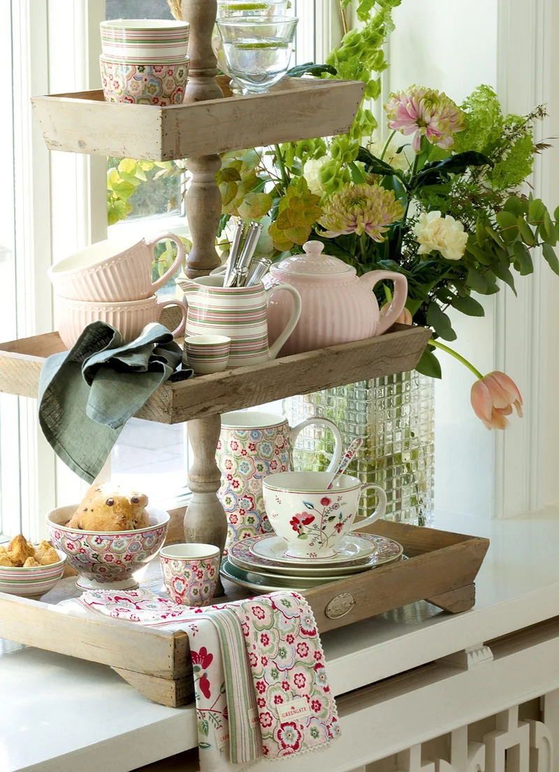 Greengate Leise Stoffserviette white 40 x 40 cm