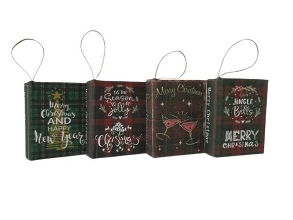 Bücher zum Aufhängen 9,5x7cm Weihnachtsmix C