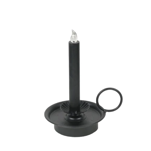 LED-Kerzenhalter Ø12,5x21cm Schwarz Matt