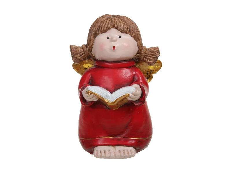 PC. 1 Poly Angel Rot 16 cm Buch