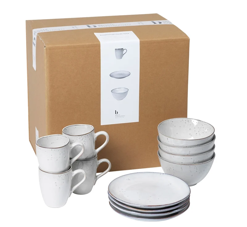 Broste Copenhagen NORDIC SAND Frühstücksset 12tlg