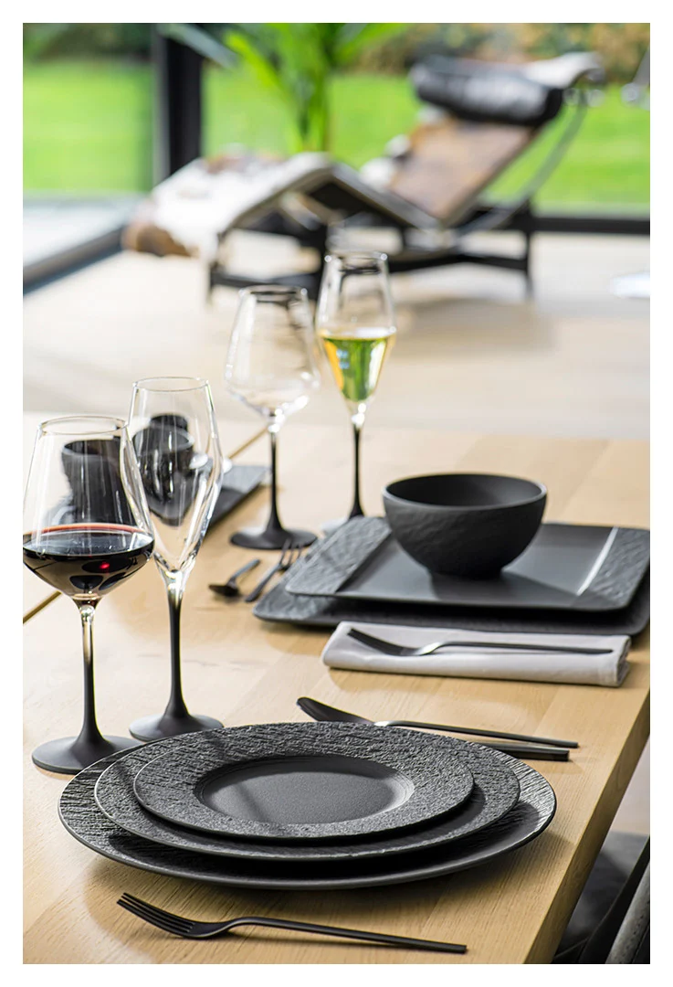 Villeroy & Boch Manufacture Rock Servierplatte quadr. 32,5 cm