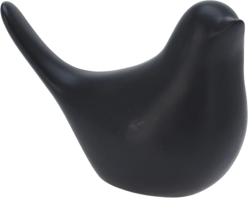 Vogel aus Polyresin, schwarz, 13 x 6 x 10 cm, 2 verschiedene Designs.
