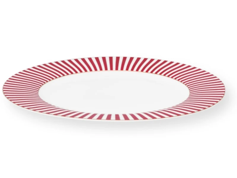 PIP STUDIO Royal Stripes Speiseteller dark pink 26,5 cm