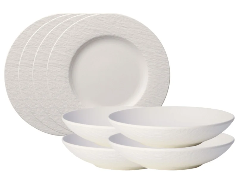 Villeroy & Boch Manufacture Rock blanc Tafelset 8tlg