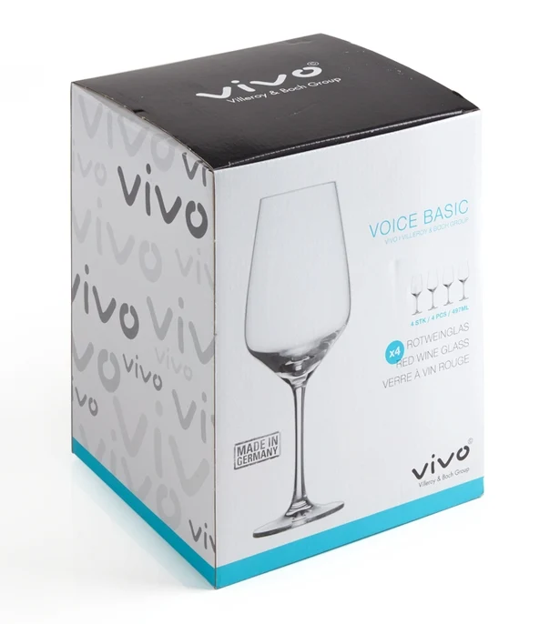 vivo V & B Group Voice Basic Glas Rotweinglas Set 4tlg.