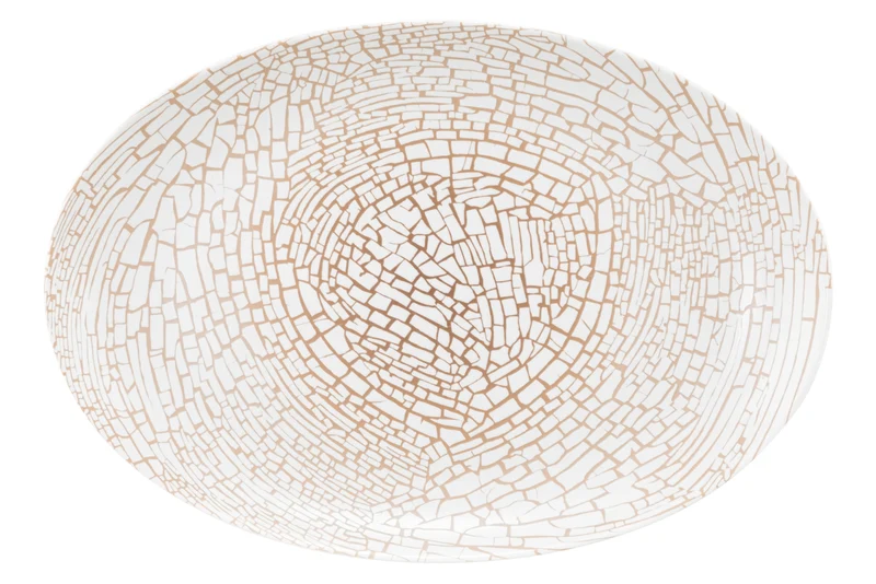 Seltmann Weiden Liberty Krakelee Servierplatte oval 35 x 24 cm