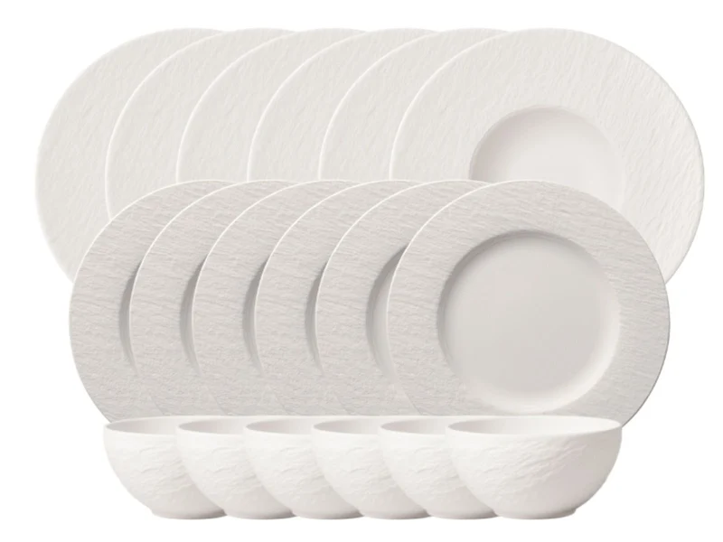 Villeroy & Boch Manufacture Rock blanc Starterset 18tlg