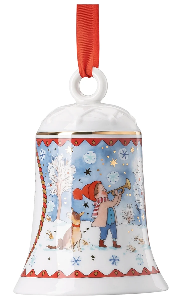 Hutschenreuther Sammelserie 2022 Porzellanglocke 12cm Weihnachtsa.