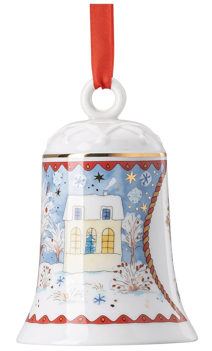 Hutschenreuther Sammelserie 2022 Porzellanglocke 12cm Weihnachtsa.