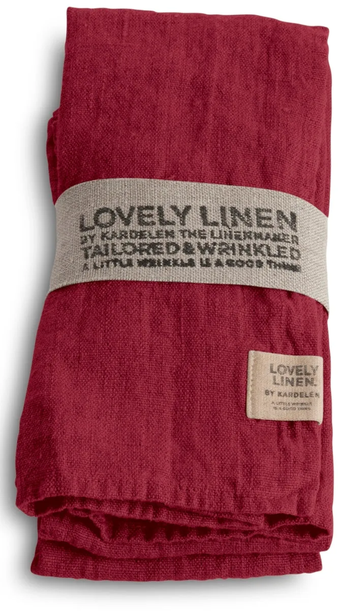 Lovely Linen Lovely Serviette Leinen cabernet 45x45cm (1 Stück)
