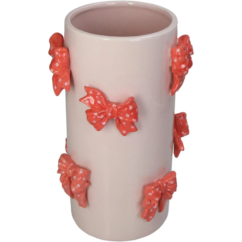 Vase Bow Dolomit Rosa 16,8x16,8x26cm