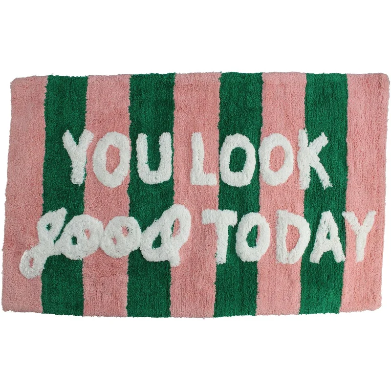 Badematte You Look Good Baumwolle Mehrfarbig 50x80cm