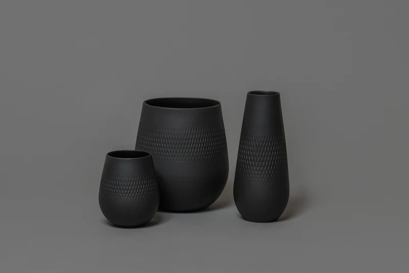 Villeroy & Boch Manufacture Collier noir Vase No.2 Carré klein