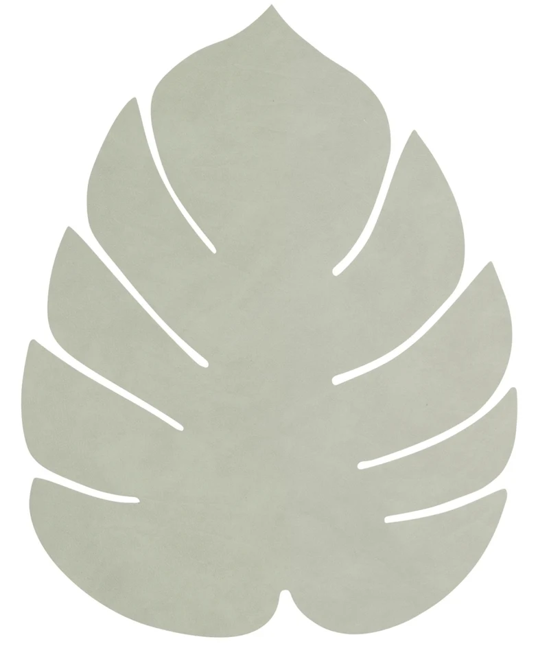 LIND DNA NUPO Tischset Monstera Leaf L olive green 42 x 35