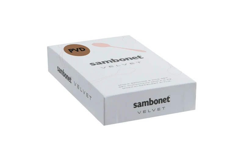 Sambonet Velvet Edelstahl/PVD Kupfer Mokkalöffel Set 6