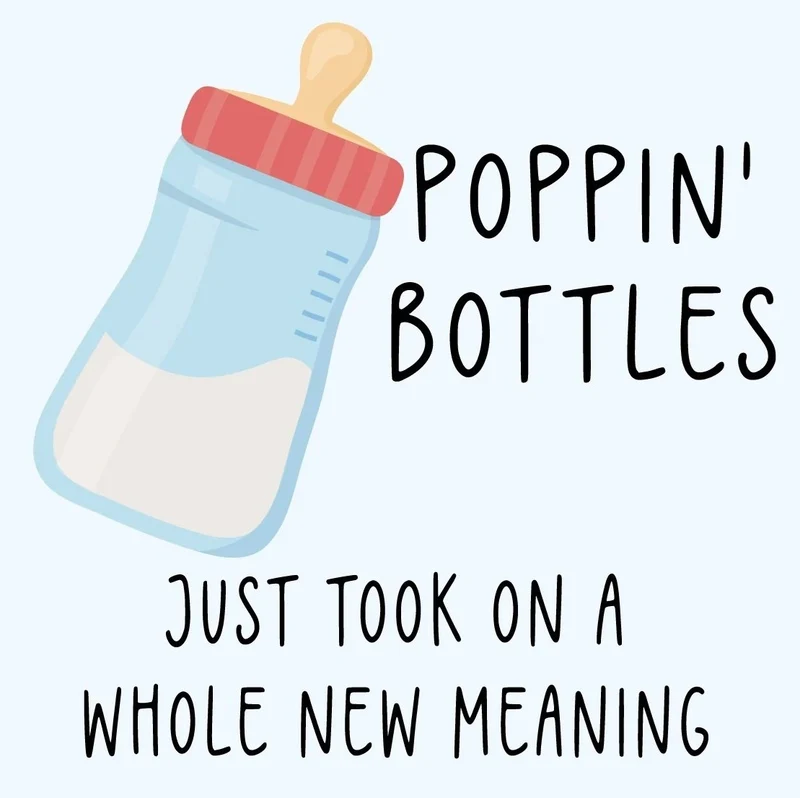 Fliese „Poppin' Bottles“, 10,5 x 10,5 x 0,5 cm, Keramik