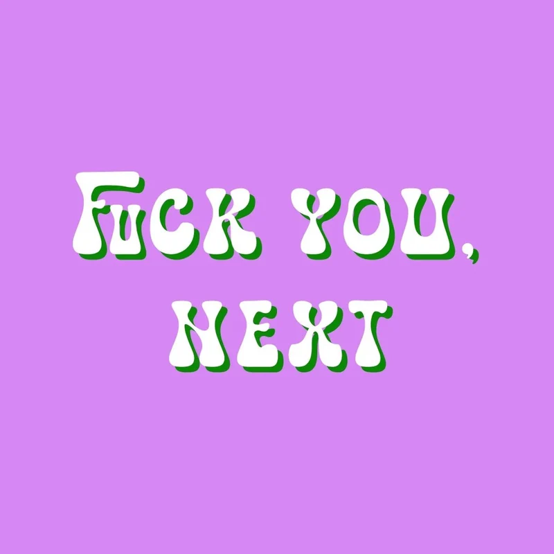 Fliese Fuck you next 10,5x10,5x0,5cm Keramik