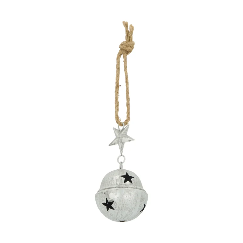 Glockenmetall mit Anhänger, 8x8x16cm, Silber