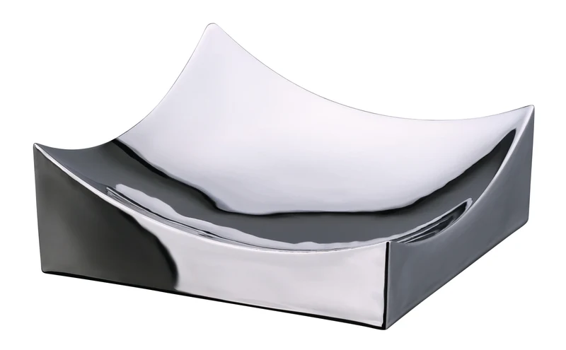 Rosenthal Roof Platin titanisiert Schale 20 x 20 cm