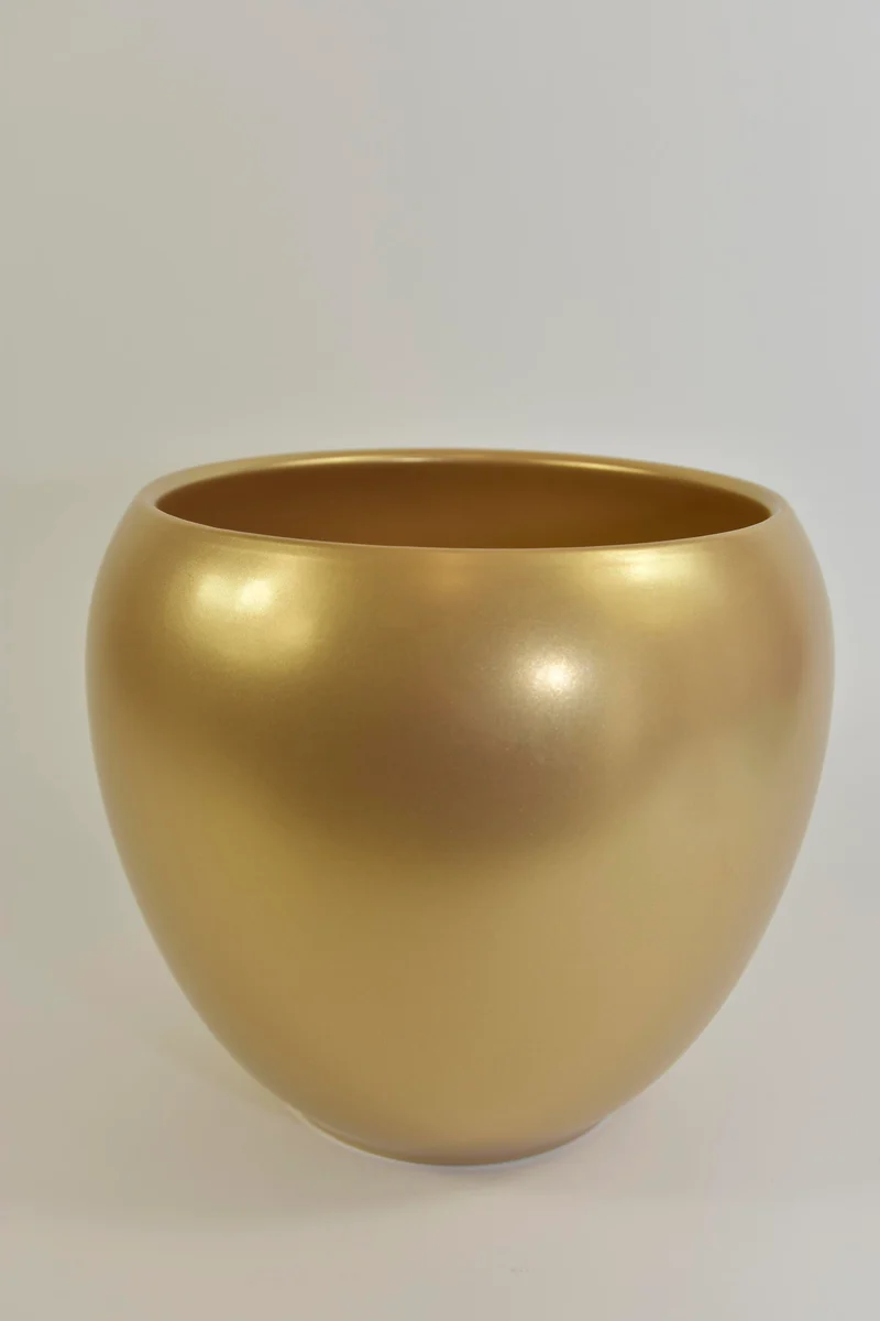 Blumentopf Schale, 27 cm - Gold