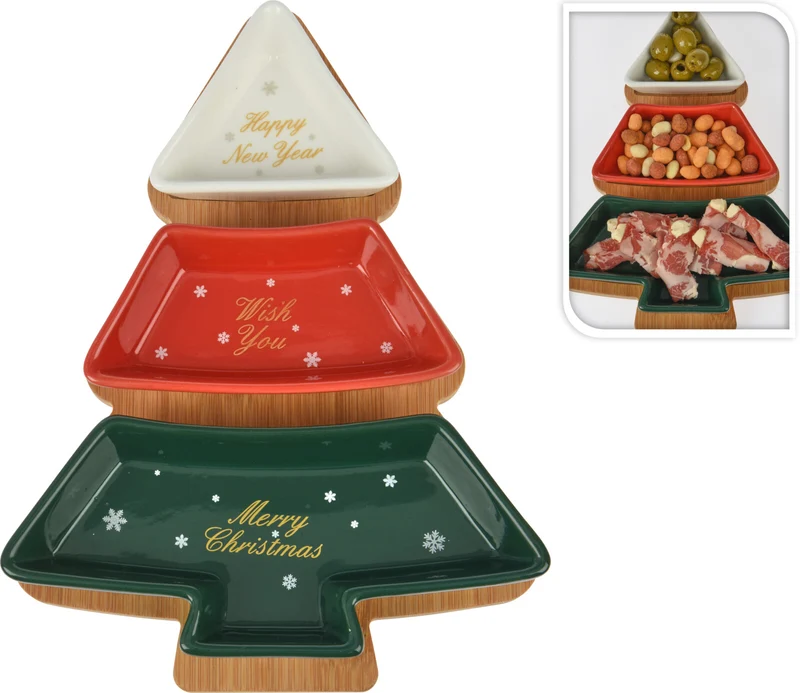 SERVIERKIT 4 TEILE WEIHNACHTSFORM 20x28x5cm