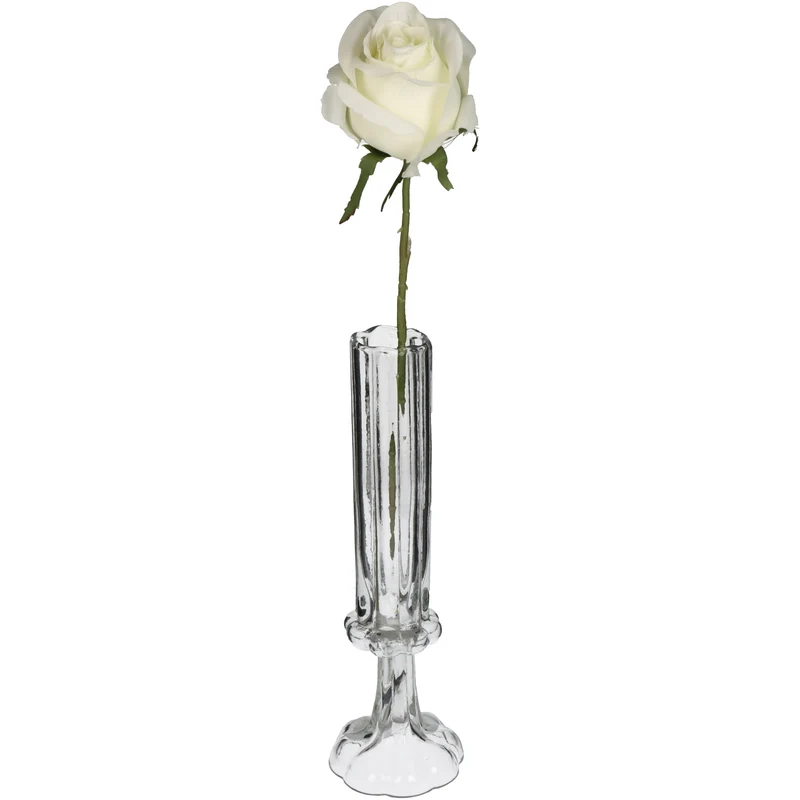 Vase Flöte Glas Klar 9x9x26.5cm