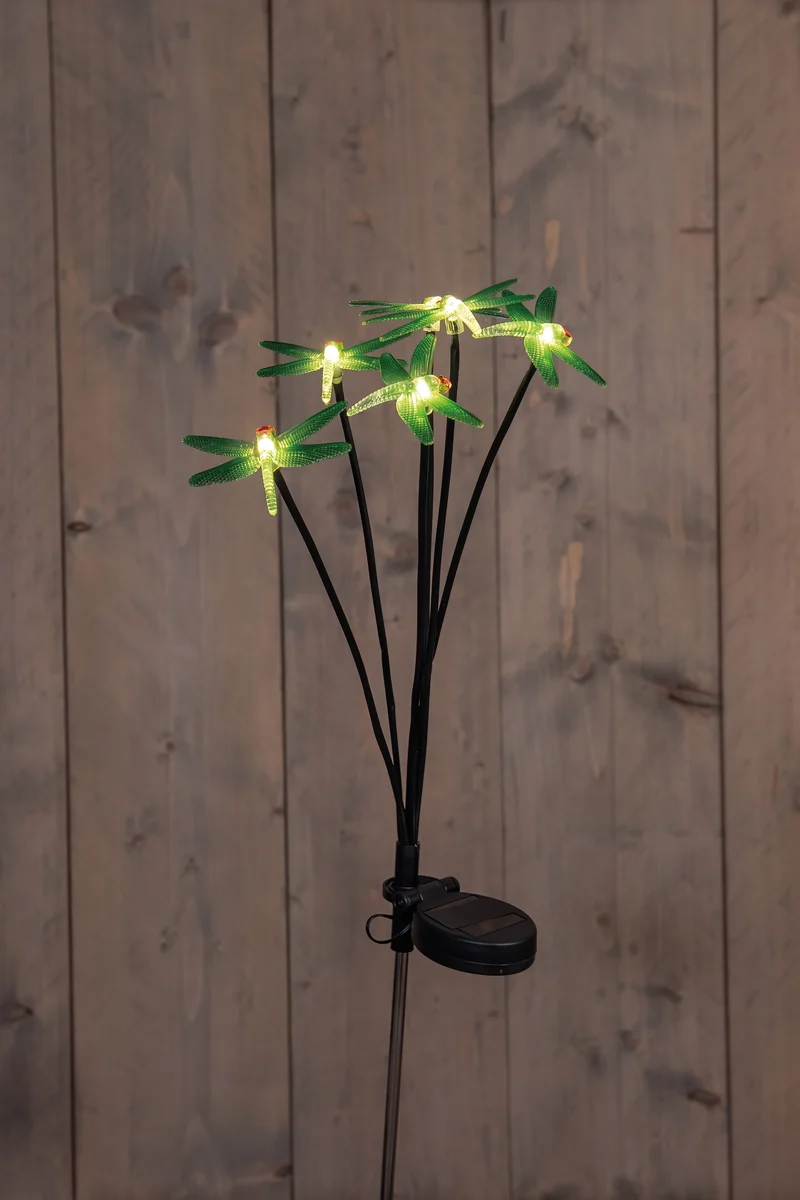 Gartenstecker Solar 6 Libellen LED 7x69cm warmweiß