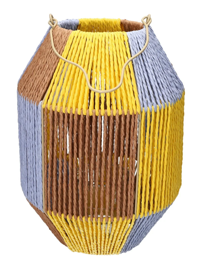 Laterne Lucera d25xh34cm ocker/lila