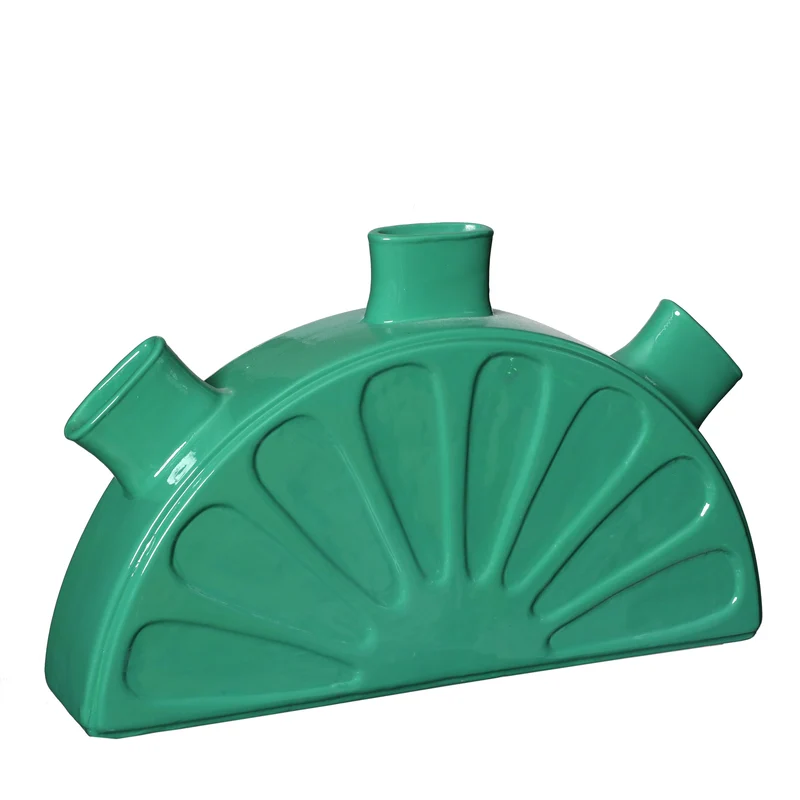 Vase Limon L28xW6xH17cm smaragdgrün