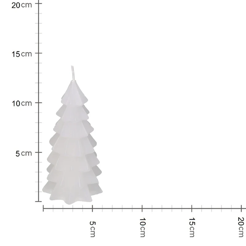 Candle Tree Wax White 6.5x6.5x12.5cm
