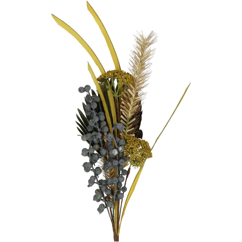 Wildblumenstrauß Plastik Grau 51cm