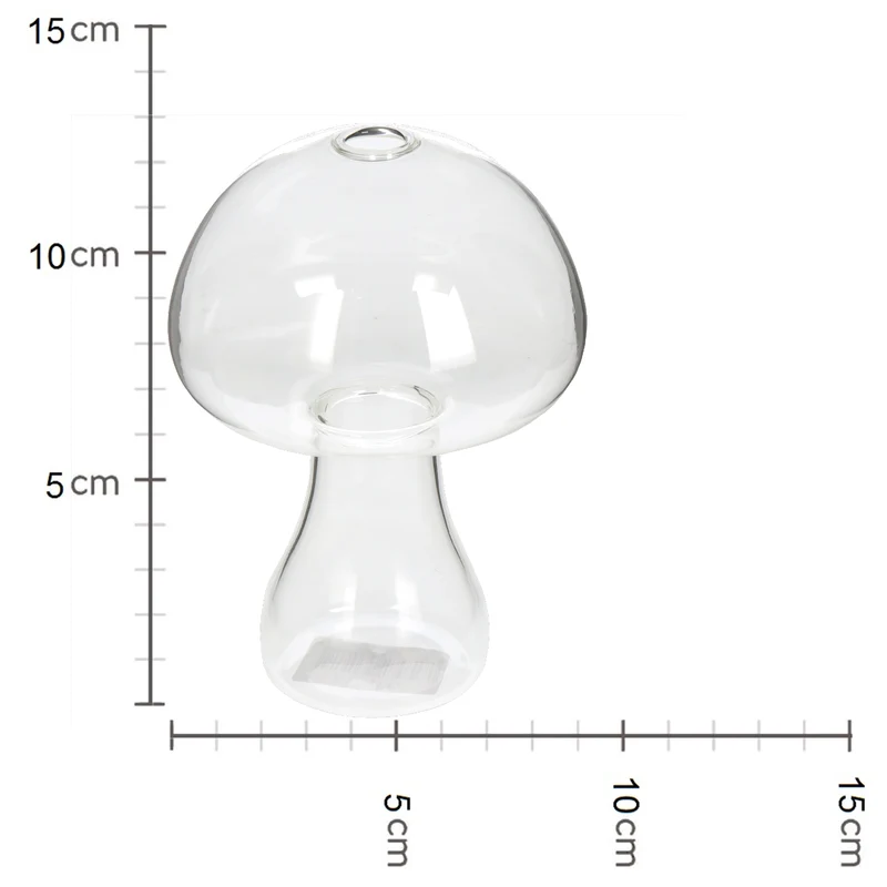 Vase Pilz Glas Klar 9.5x9.5x13cm