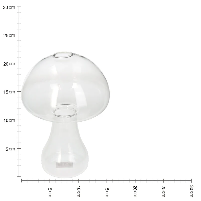 Vase Pilz Glas Klar 16x16x22cm
