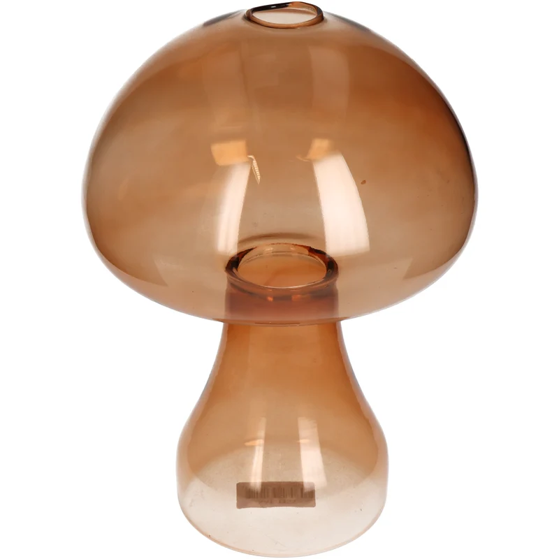 Vase Pilz Glas Braun 16x16x22cm