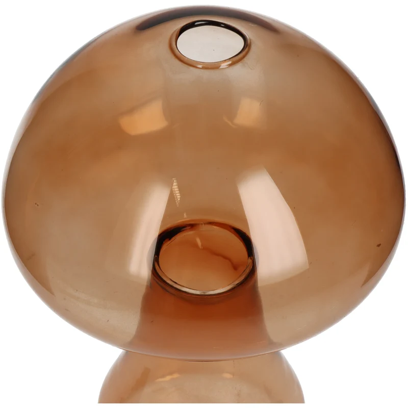 Vase Pilz Glas Braun 16x16x22cm