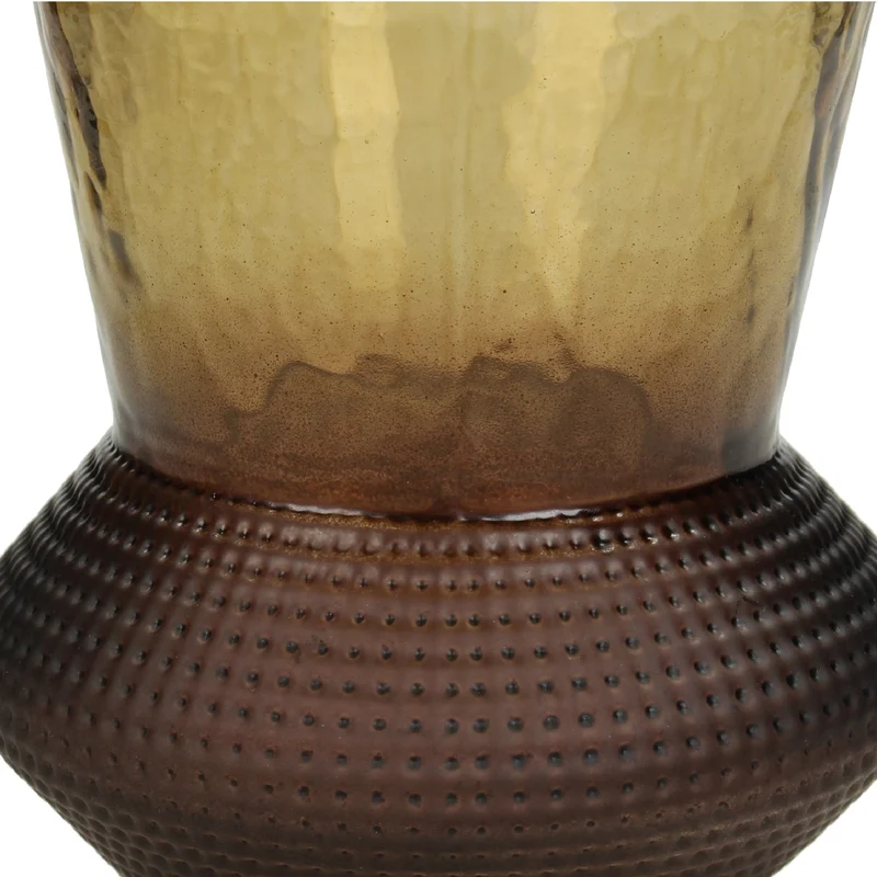 Vase Glas Braun 12x12x22,5cm