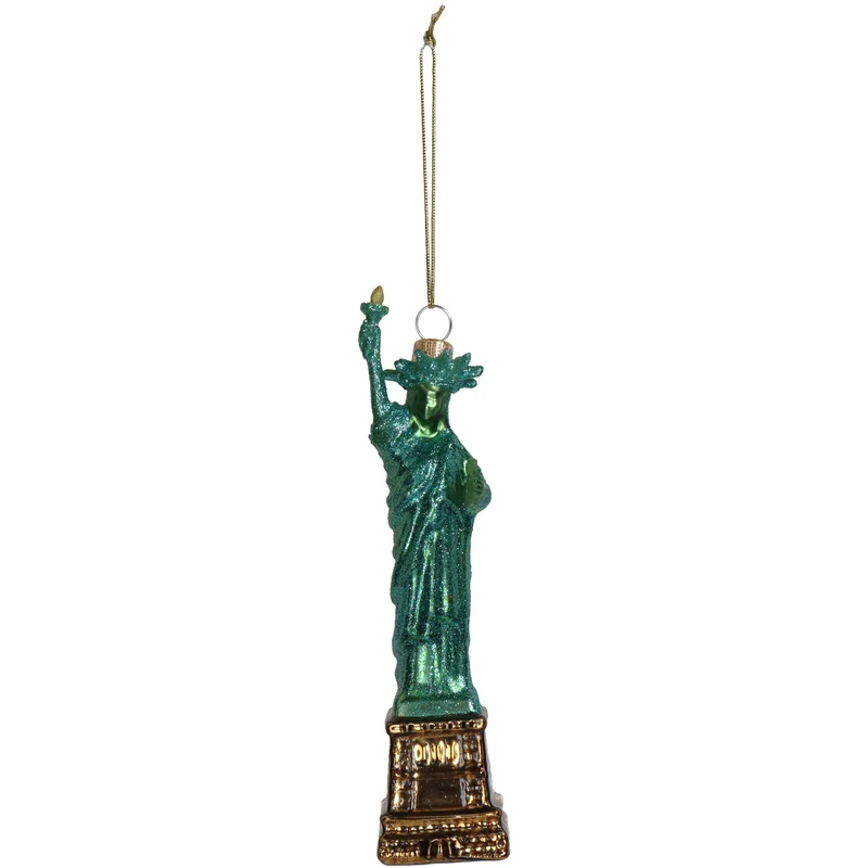 Ornament Statue Glas Türkis 16cm