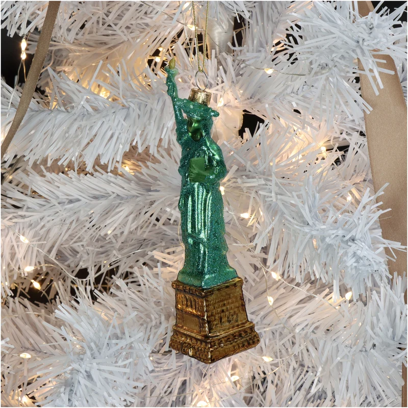 Ornament Statue Glas Türkis 16cm