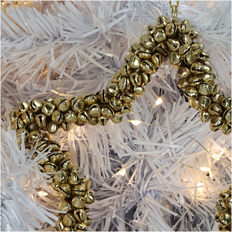 Ornament Glocken Stern Metall Gold 16cm
