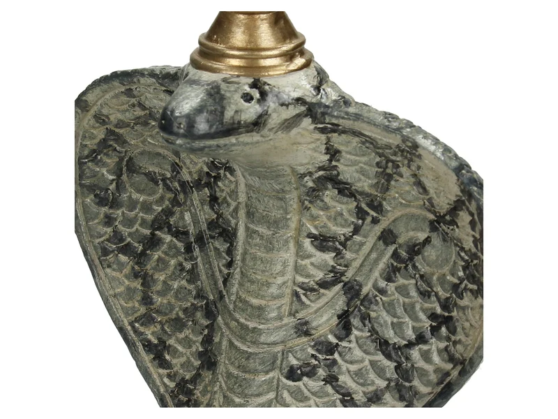 Kerzenständer Schlange Polyresin Grau 14x14x24cm